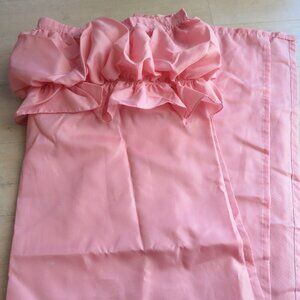 Vintage Fabric Shower Curtain Blouson Valance Pink Swiss Poka Dot Cottage NEW